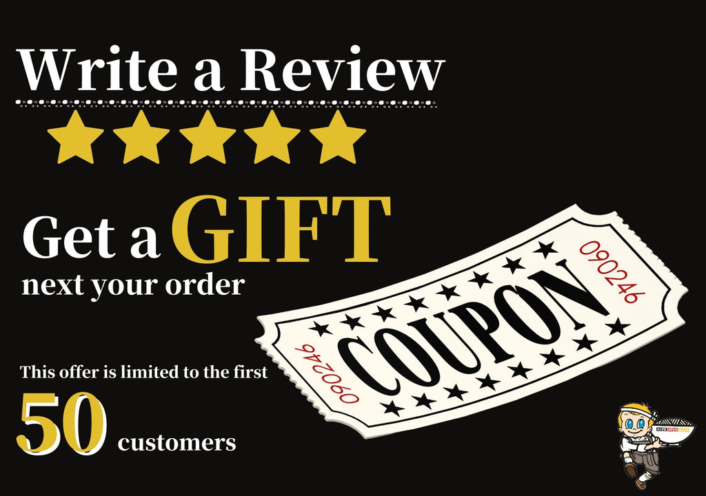 Write a review and get your free coupon for your next order!