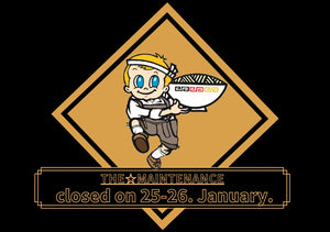 Due to system maintenance, our shop will be closed on 25-26. January
